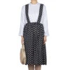 Polyester Spun Broad Polka Dots Suspener Skirt - Black X White -VogueWard Store Comme Des Garcons Comme Des Garcons Polyester Spun Broad Polka Dots Suspener Skirt Black x White RL 01