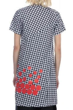 Print Pinwheel Pattern X Red Polka Dots Dress -VogueWard Store Comme Des Garcons Comme Des Garcons Print pinwheel Pattern x Red polka dots Dress RM T020 51 04