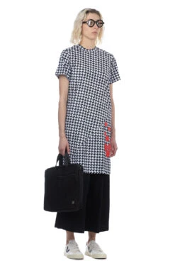 Print Pinwheel Pattern X Red Polka Dots Dress -VogueWard Store Comme Des Garcons Comme Des Garcons Print pinwheel Pattern x Red polka dots Dress RM T020 51 08