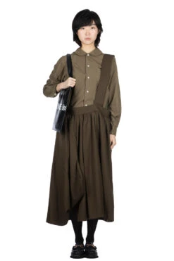 Suspender Skirt - Khaki
