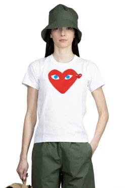Comme Des Garçons Play Big X Small Red Heart T-Shirt - White