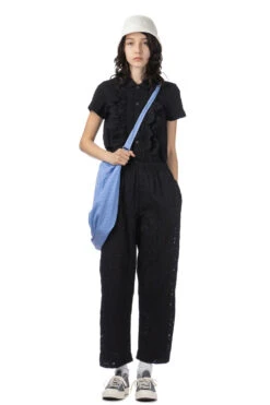 Cotton Washed Pants - Black