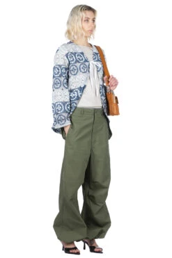 Cutaway Jacket - Blue Grey Polyester Crochet -VogueWard Store Engineered Garments Cutaway Jacket Blue Grey Polyester Crochet 24S1WD006 IB003 09