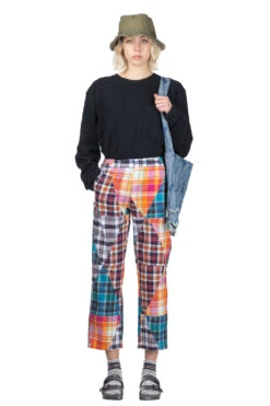STK Pant - Multi Color Triangle Patchwork Madras