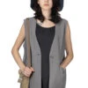 Cotton Vest - Grey -VogueWard Store Evam Eva Cotton Vest Grey E241T075 80 noe 2001
