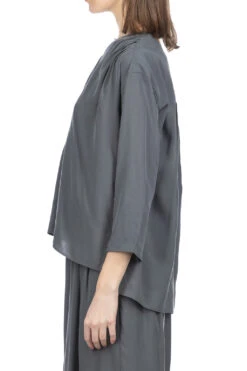 Cupro Pullover - Stone Grey 11 Cupro Pullover - Stone Grey -VogueWard Store Evam Eva Cupro Pullover Stone Grey E241T011 86 03