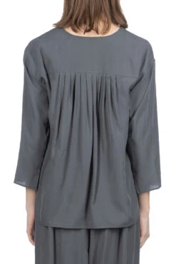 Cupro Pullover - Stone Grey 12 Cupro Pullover - Stone Grey -VogueWard Store Evam Eva Cupro Pullover Stone Grey E241T011 86 04