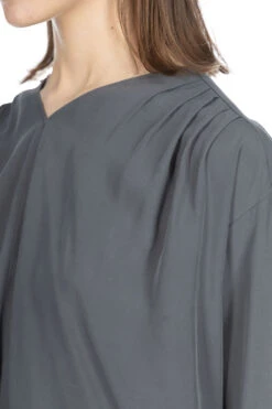 Cupro Pullover - Stone Grey 13 Cupro Pullover - Stone Grey -VogueWard Store Evam Eva Cupro Pullover Stone Grey E241T011 86 05