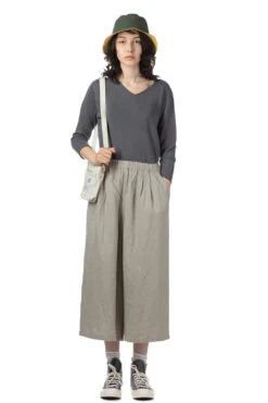 Water Linen Wide Pants - Green Haze