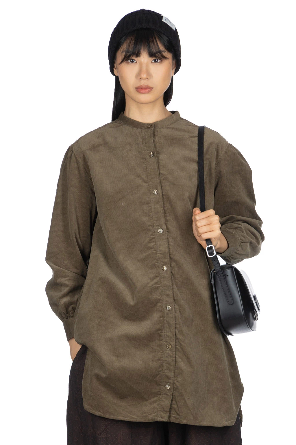 ICHI Corduroy Overshirt - Khaki