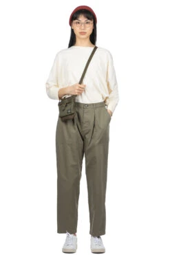 ICHI Cotton Tapered Pants - Green