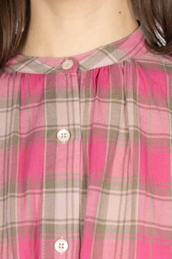 ICHI Madras Check Dress -Red -VogueWard Store Ichi Madras Check Dress Red na 04