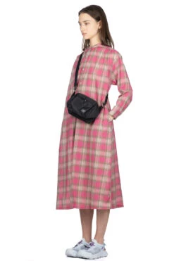 ICHI Madras Check Dress -Red -VogueWard Store Ichi Madras Check Dress Red na 06