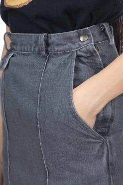 14oz BLKxECR Denim BOOGIE DAY Skirt- BNA -VogueWard Store Kapital 14oz BLKxECR Denim BOOGIE DAY Skirt BNA K2310SK097 BNA NOE 05