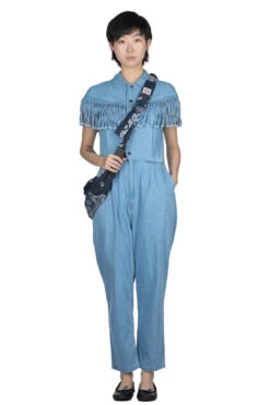 5.5oz X 8oz Denim Fringe Jumpsuit