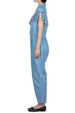 5.5oz X 8oz Denim Fringe Jumpsuit -VogueWard Store Kapital 55oz x 8oz Denim Fringe Jumpsuit K2304OP112 ac 22