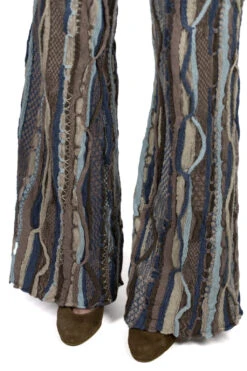 7G Knit GAUDY Flare Pants - Navy -VogueWard Store Kapital 7G Knit GAUDY Flare Pants Navy K2203KN043 NV noe 06 w