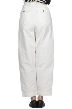 Canvas High Waist MONROE DAKOTA Pants - White -VogueWard Store Kapital Canvas High Waist MONROE DAKOTA Pants White K2304LP119 noe 04