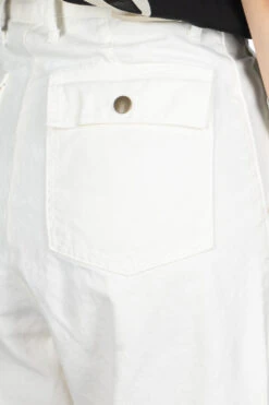 Canvas High Waist MONROE DAKOTA Pants - White -VogueWard Store Kapital Canvas High Waist MONROE DAKOTA Pants White K2304LP119 noe 06 2