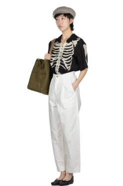 Canvas High Waist MONROE DAKOTA Pants - White -VogueWard Store Kapital Canvas High Waist MONROE DAKOTA Pants White K2304LP119 noe 07