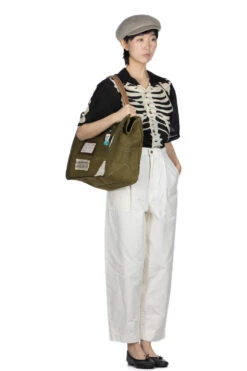 Canvas High Waist MONROE DAKOTA Pants - White -VogueWard Store Kapital Canvas High Waist MONROE DAKOTA Pants White K2304LP119 noe 08