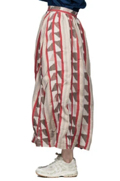 Cotton Pueblo Stripe HARVEST Skirt -VogueWard Store Kapital Cotton Pueblo Stripe HARVEST Skirt K2206SK141 noe 03