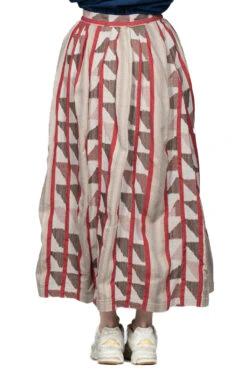 Cotton Pueblo Stripe HARVEST Skirt -VogueWard Store Kapital Cotton Pueblo Stripe HARVEST Skirt K2206SK141 noe 04