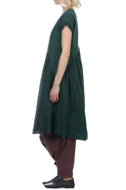 Jersey X Single Gauze AURORA Dress - Green -VogueWard Store Kapital Jersey x Single Gauze AURORA Dress Green EK 424OPA GR 03