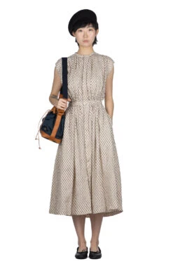 Linen CHIMA-MON Non-Sleeve GYPSY Dress - Natural