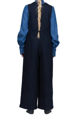 Melton Wool Gilet Overall - Navy -VogueWard Store Kapital Melton Wool Gilet Overall Navy K2211OP117 noe 04