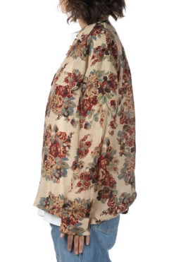 Silk Rayon CHAMPETRE MARIA DRIZZLE Open Collar Shirt - Natural -VogueWard Store Kapital Silk Rayon CHAMPETRE MARIA DRIZZLE Open Collar Shirt Natural K2403LS080 NAT 22 w