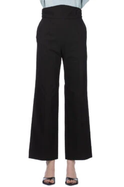 Front Page -VogueWard Store Mame Kurogouchi Back String Cotton Flare Trousers Black MM24SS PT066 BK noe 2002