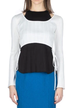 Front Page -VogueWard Store Mame Kurogouchi Random Ribbed Cotton Cropped Top White MM24SS JS051 WH noe 02