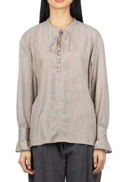 Front Page -VogueWard Store Manon Pullover Ribbon Blouse Grege MNN SH 230 GR 02