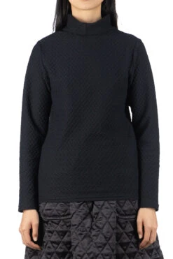 Front Page -VogueWard Store NARU Jacquard Turtleneck Pullover Black 650204 02