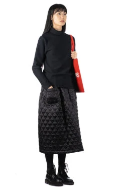 Jacquard Turtleneck Pullover - Black -VogueWard Store NARU Jacquard Turtleneck Pullover Black 650204 06