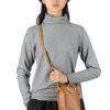 Jacquard Turtleneck Pullover - Grey