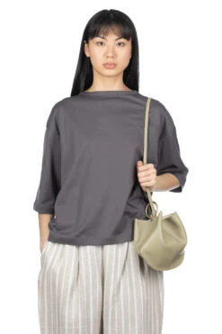 Bottle Neck T-shirt - Charcoal