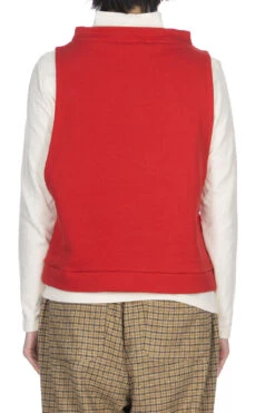 Bottle Neck Vest - Red -VogueWard Store Nachukara Bottle Neck Vest Red nk628071 04