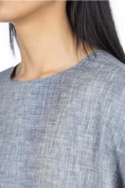 Linen Poplin Layerd Dress -VogueWard Store Nachukara Linen Poplin Layerd Dress nk335231 05