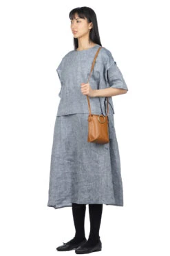 Linen Poplin Layerd Dress -VogueWard Store Nachukara Linen Poplin Layerd Dress nk335231 08