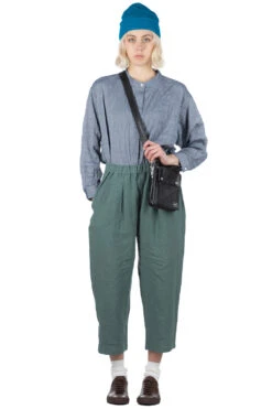 Linen Two Tuck Pants - Green
