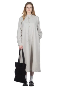 ALPHADRY Shirt Dress - Pale Gray