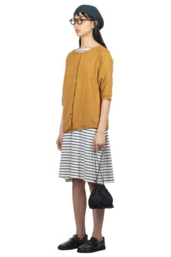 Linen 2 Way Pullover - Yellow -VogueWard Store Nofl Linen 2 Way Pullover Yellow 644002700 07