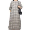 Linen Long Dress - Natural -VogueWard Store Nofl Linen Long Dress Natural 644207310 01