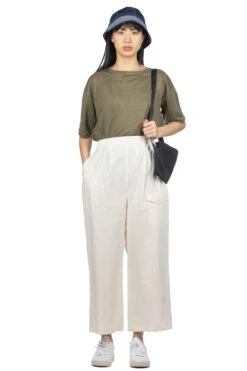Triple Washed Wide Pants - Ivory
