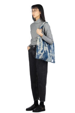 80's High Waist Tapered Denim Pants - Black Denim Stone -VogueWard Store OrSlow 80s High Waist Tapered Denim Pants Black Denim Stone 00 1011 D61S ac 08 w