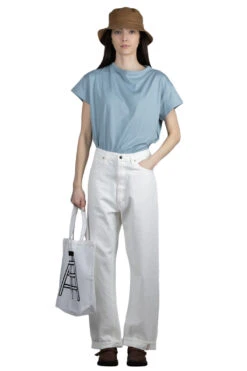 High Waist Original Selvedge White Denim