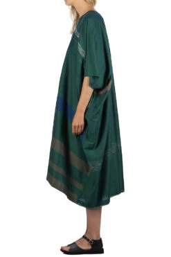 Tan Cotton Dress -VogueWard Store Tamaki Niime Tan Cotton Dress 115871 03