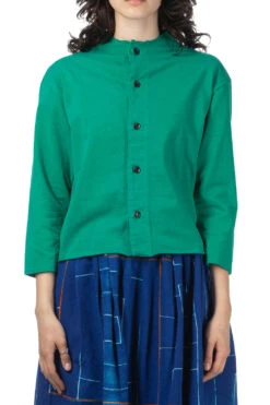 Front Page -VogueWard Store Tigre Brocante Cotton Cut Off Cardigan Green ULJK60TBC34540 02